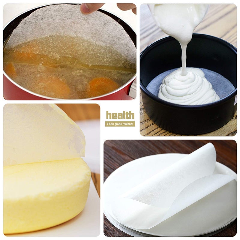 Miecux Parchment Paper Baking Circles Set - 4 inch, 7 inch, 9 inch Non-Stick Round Baking Paper. - Image 5